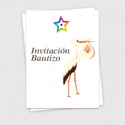 Invitaciones de Bautizo DL (10x21 cms.)